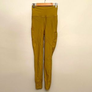 Lulu Lemon leggings in harvest yellow- top available